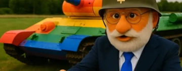 Kolonel Frans presenteert punt 1 uit het verkiezingsprogramma 